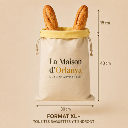 Le sac orlanya(30 x 40 cm) — Garde votre pain frais jusqu’à 5 jours
