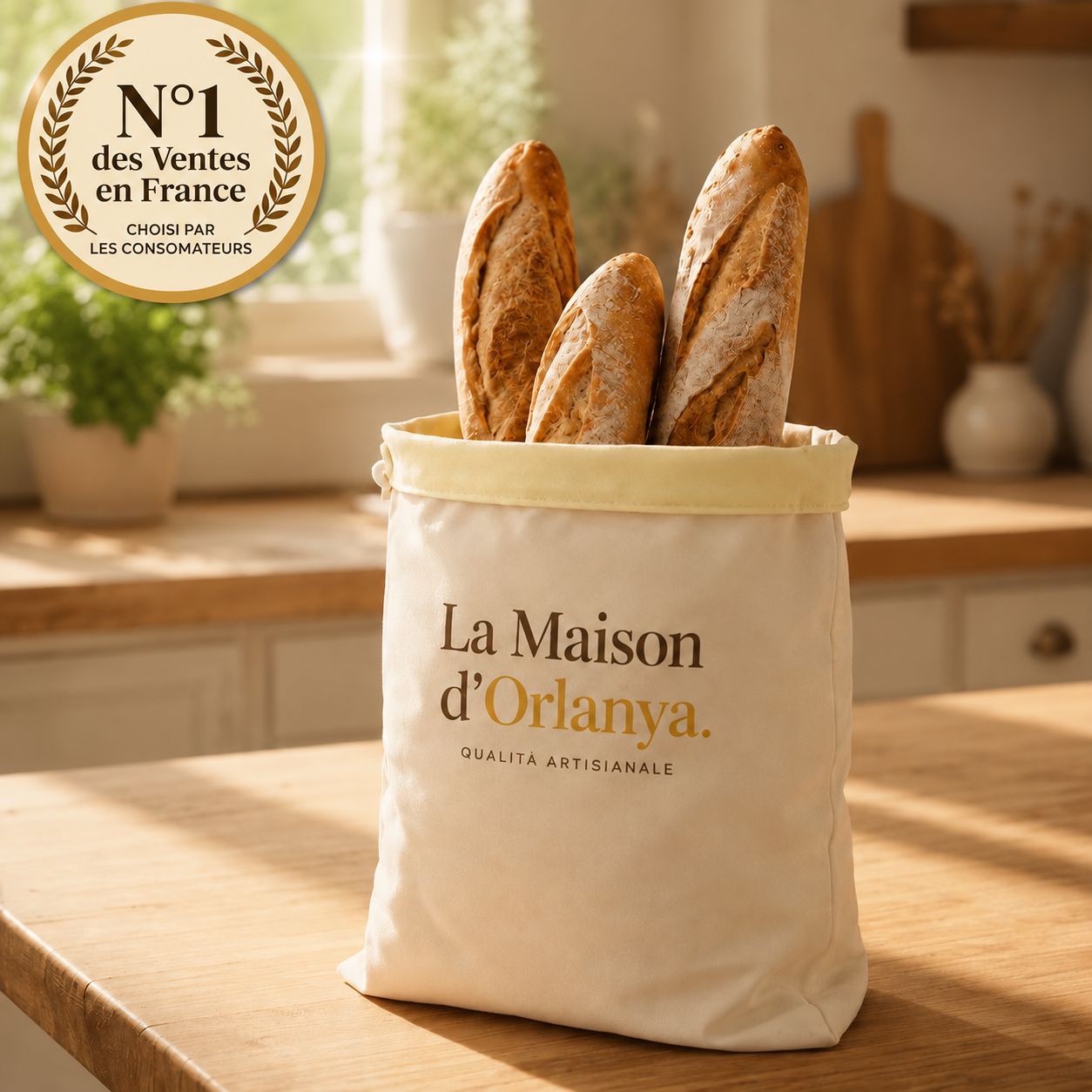 Le sac orlanya(30 x 40 cm) — Garde votre pain frais jusqu’à 5 jours